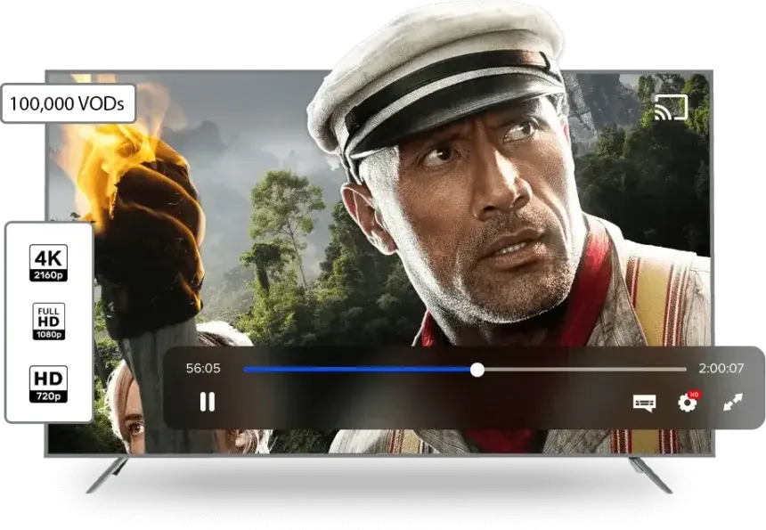 Ultra HD streaming subscription for movies and VOD content